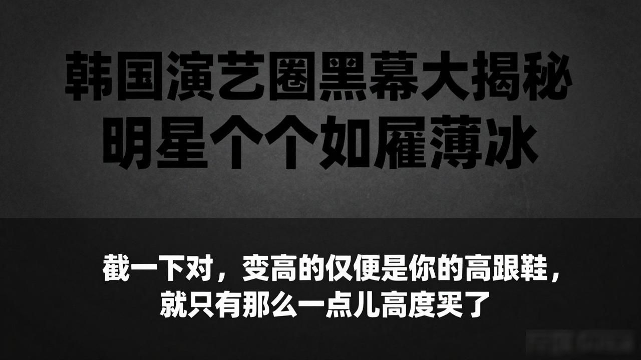 韩国明星黑料介绍视频大全,_韩国艺人经纪公司压榨_韩国娱乐圈黑幕